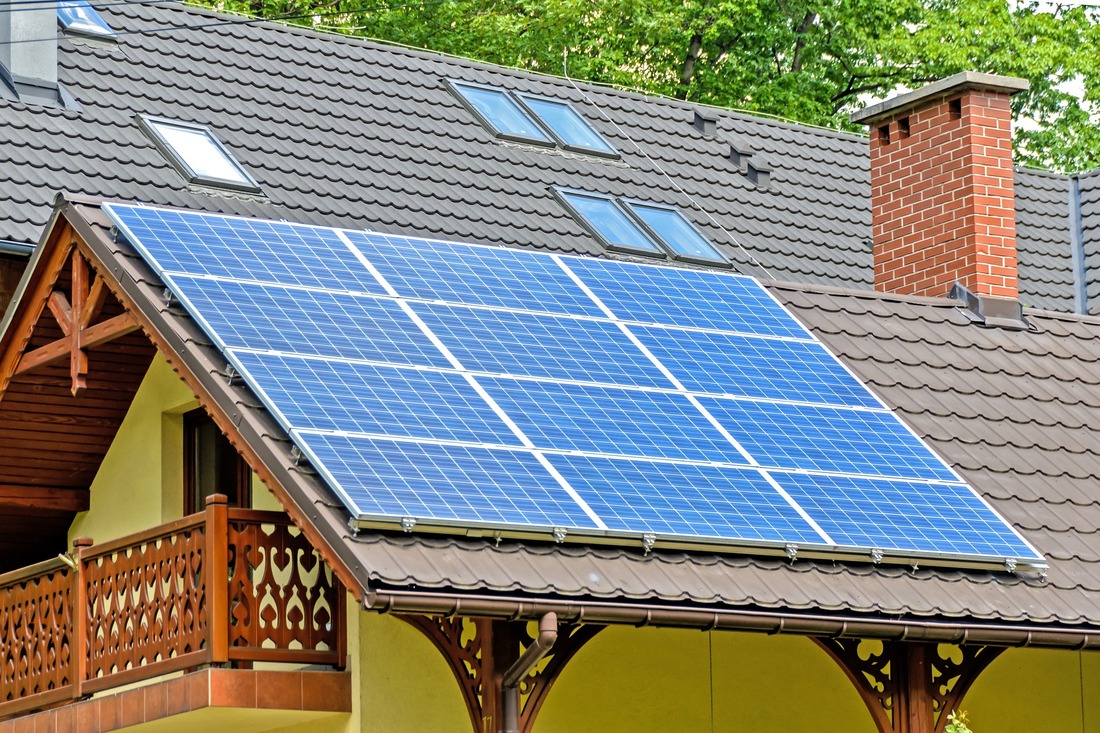 Solar panels on a rental